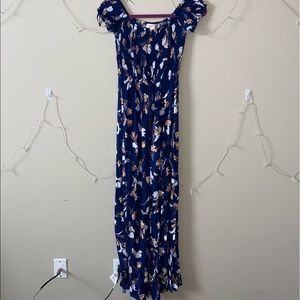 Floral off the shoulder jumpsuit